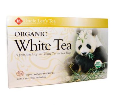 Uncle Lee's Tea, Organic White Tea, 100 Tea Bags, 5.29 oz (150 g)