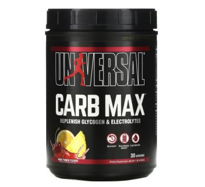Universal Nutrition, Carb Max, Replenish Glycogen & Electrolytes, Fruit Punch, 1.39 lb (632 g)