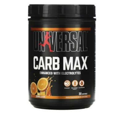 Universal Nutrition, Carb Max, Replenish Glycogen & Electrolytes, Orange, 1.39 lb (632 g)