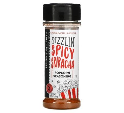 Urban Accents, Popcorn Seasoning, Sizzlin' Spicy Sriracha, 2.5 oz (71 g)