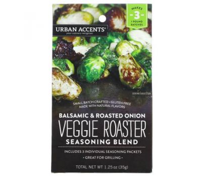 Urban Accents, Veggie Roaster Seasoning Blend, Balsamic & Roasted Onion, 1.25 oz (35 g)