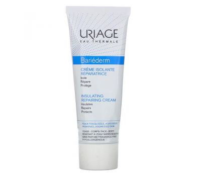 Uriage, Bariederm, Insulating Repairing Cream, Fragrance-Free, 2.5 fl oz (75 ml)