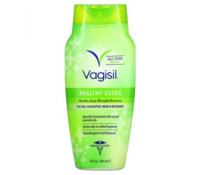 Vagisil, Healthy Detox, средство для полного очищения, 354 мл (12 жидк. Унций)