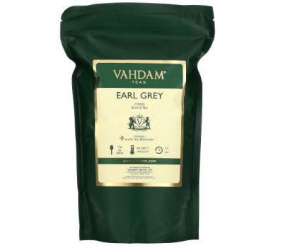 Vahdam Teas, Earl Grey, Citrus Black Tea, 16.01 oz (454 g)