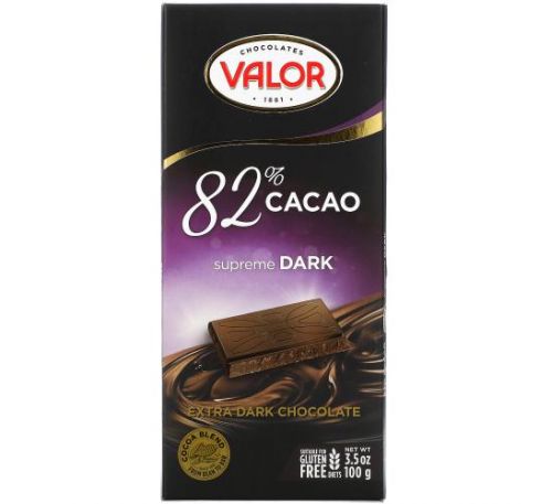 Valor, Extra Dark Chocolate, 82% Cacao, 3.5 oz ( 100 g)