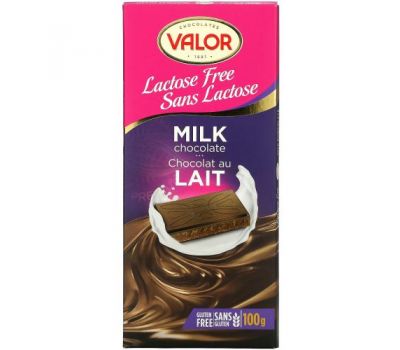 Valor, молочний шоколад без лактози, 100 г