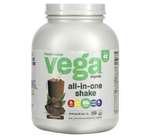 Vega, One, All-In-One Shake, Chocolate, 3 lbs (1.7 kg)