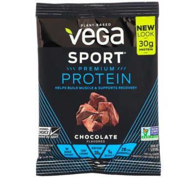 Vega, Sport Performance, протеиновый порошок, шоколадный вкус, 44 г (1,6 унции)