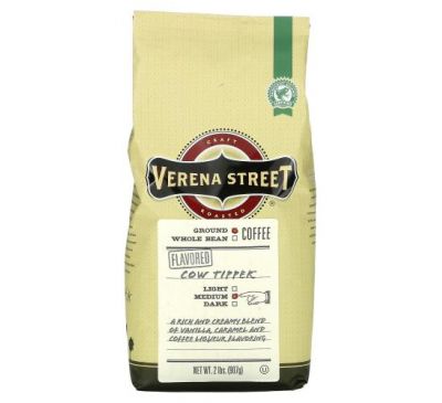 Verena Street, Cow Tipper, ароматизированный, молотый кофе, средней обжарки, 907 г (2 фунта)
