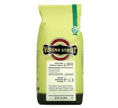 Verena Street, Mississippi Grogg, Flavored, Whole Bean, Medium Roast, 2 lbs (907 g)