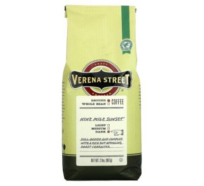 Verena Street, Nine Mile Sunset, Ground Coffee, Dark Roast, 2 lbs (907 g)
