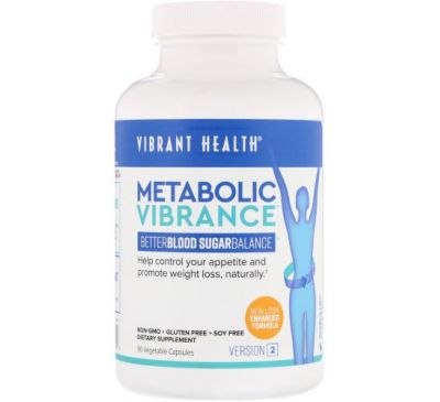 Vibrant Health, Metabolic Vibrance, версия 2, 90 растительных капсул