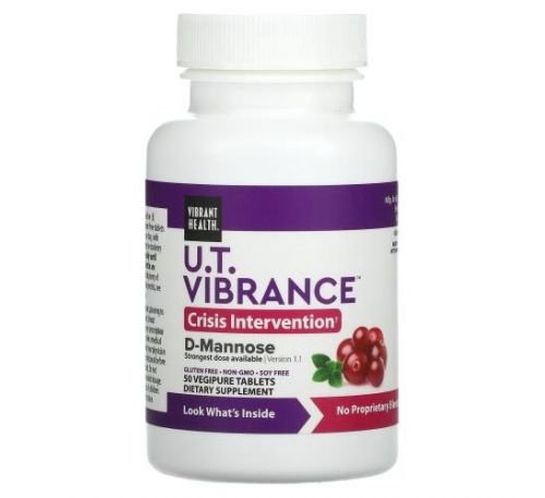 Vibrant Health, U.T. Vibrance, 50 Vegipure Tablets