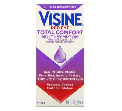 Visine, Red Eye, Total Comfort Multi-Symptom Eye Drops, 1/2 fl oz (15 ml)