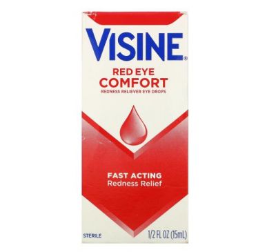 Visine, Red Eye Comfort, краплі для очей для усунення почервоніння, 15 мл (1/2 рідк. унції)