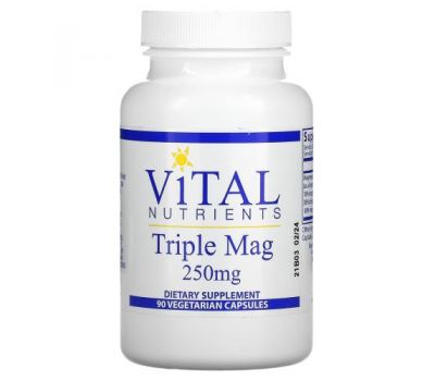 Vital Nutrients, Triple Mag, 250 мг, 90 вегетарианских капсул
