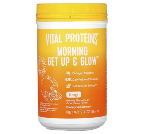 Vital Proteins, Morning Get Up & Glow, Orange , 9.3 oz (265 g)