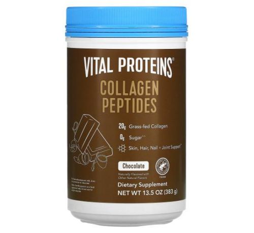 Vital Proteins, пептиди колагену, шоколадний смак, 383 г (13,5 унції)
