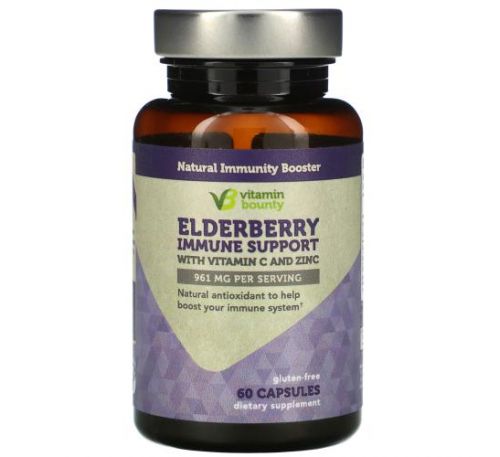 Vitamin Bounty, Elderberry Immune Support, 480.5 mg, 60 Capsules