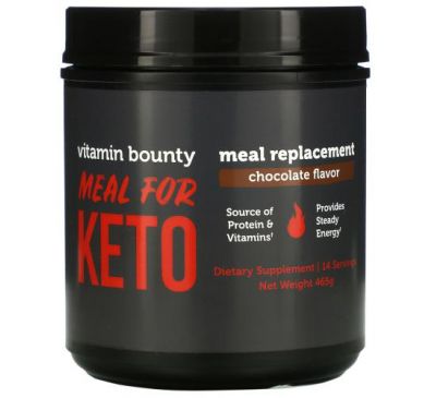 Vitamin Bounty, Meal For Keto, Meal Replacement, Chocolate, 465 g