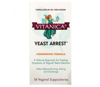Vitanica, Yeast Arrest, 14 Vaginal Suppositories