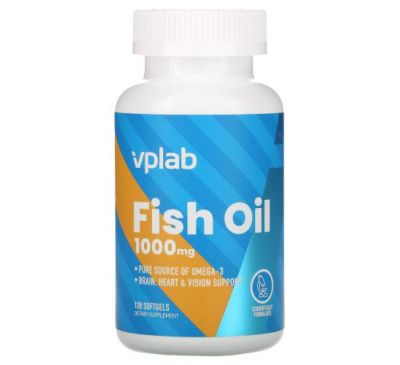 Vplab, Fish Oil, 1,000 mg, 120 Softgels