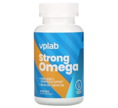 Vplab, Strong Omega, 60 мягких таблеток
