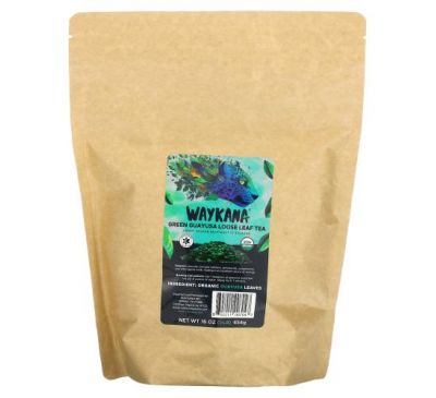 Waykana, Рассыпной зеленый чай гуаюса, 454 г (16 унций)