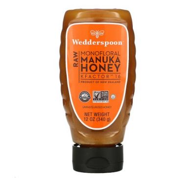 Wedderspoon, Raw Manuka Honey, KFactor 16, 12 oz (340 g)