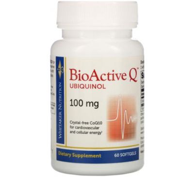 Whitaker Nutrition, BioActive Q Ubiquinol, 100 mg, 60 Softgels