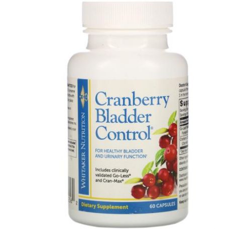 Whitaker Nutrition, Cranberry Bladder Control, 60 Capsules