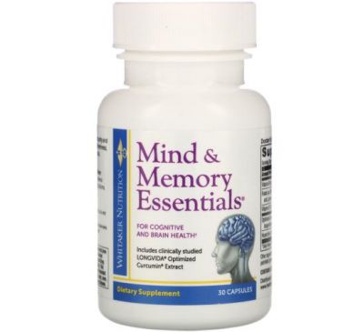 Whitaker Nutrition, Mind & Memory Essentials, 30 Capsules