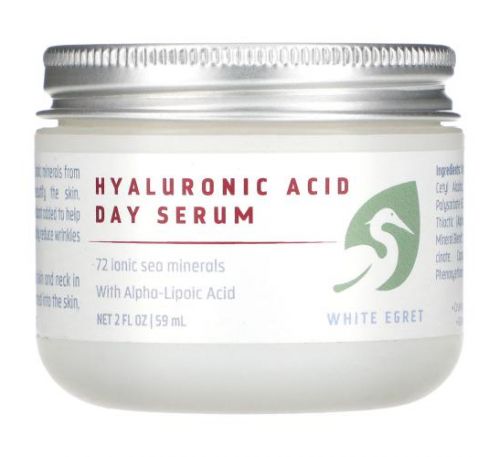 White Egret Personal Care, Hyaluronic Acid, Day Serum, 2 fl oz (59 ml)