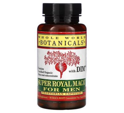 Whole World Botanicals, Super Royal Maca For Men, 500 mg, 90 Vegetarian Capsules