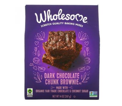 Wholesome, Dark Chocolate Chunk Brownie Mix, 14 oz (397 g)