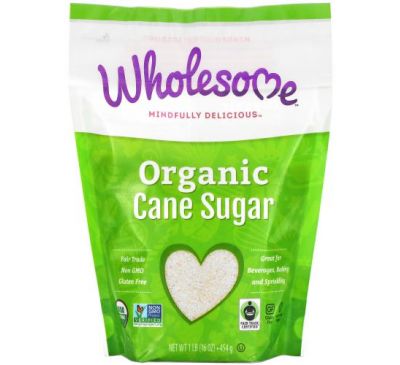 Wholesome, Organic Cane Sugar, 1 lb (454 g)