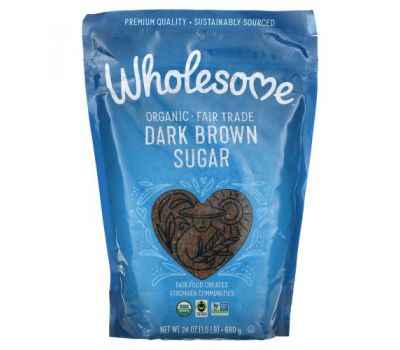 Wholesome, Organic Dark Brown Sugar, 1.5 lbs (24 oz.) - 680 g