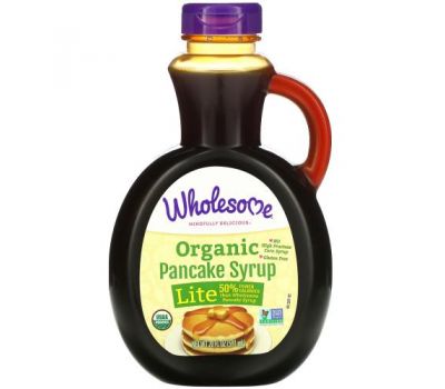Wholesome, Organic Pancake Syrup, Lite, 20 fl oz (591 ml)