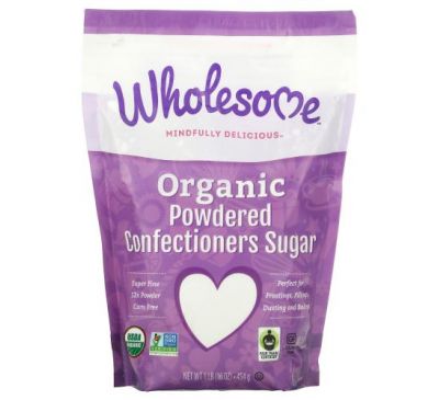 Wholesome, Органический сахар в пудре, 454 г (1 фунт)