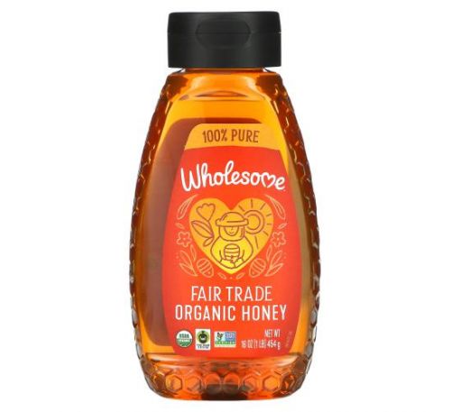 Wholesome, органічний мед, придбаний за принципами справедливої торгівлі (Fair Trade), 454 г (16 унцій)