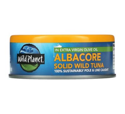 Wild Planet, Albacore Wild Tuna In Extra Virgin Olive Oil,  5 oz (142 g)