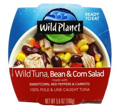 Wild Planet, Wild Tuna Bean & Corn Salad, 5.6 oz (160 g)