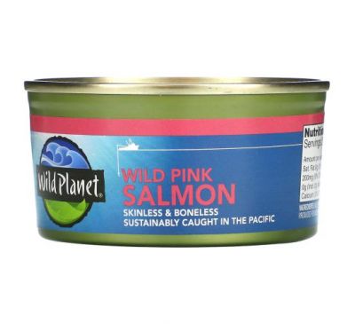 Wild Planet, дикий рожевий лосось, 170 г (6 унцій)