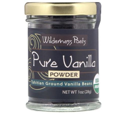 Wilderness Poets, Pure Vanilla Powder, Tahitian Ground Vanilla Beans, 1 oz (28 g)