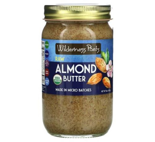 Wilderness Poets, Raw Almond Butter, 16 oz (454 g)
