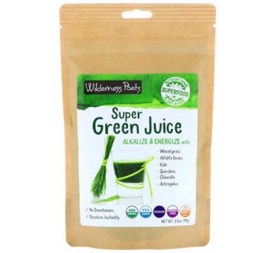 Wilderness Poets, Super Green Juice Powder, 3.5 oz (99 g)