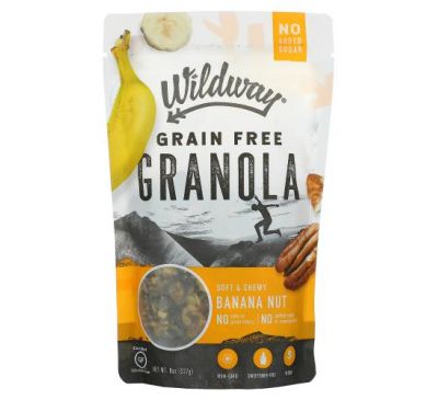 Wildway, Grain Free Granola, Banana Nut, 8 oz (227 g)