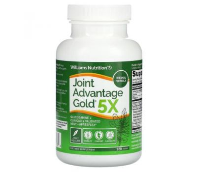 Williams Nutrition, Joint Advantage Gold 5X, 120 Tablets