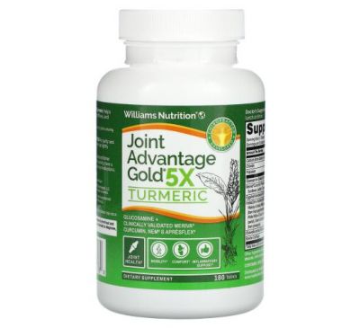 Williams Nutrition, Joint Advantage Gold 5X, биоактивная куркума, 180 таблеток