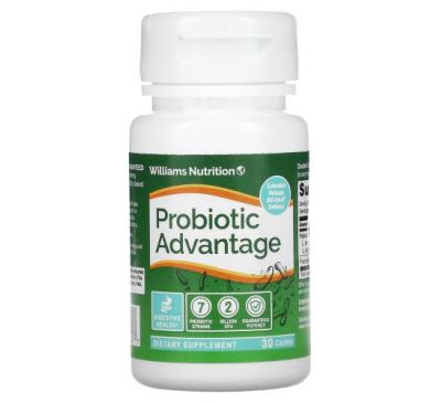 Williams Nutrition, Probiotic Advantage, 2 млрд КОЕ, 30 капсул